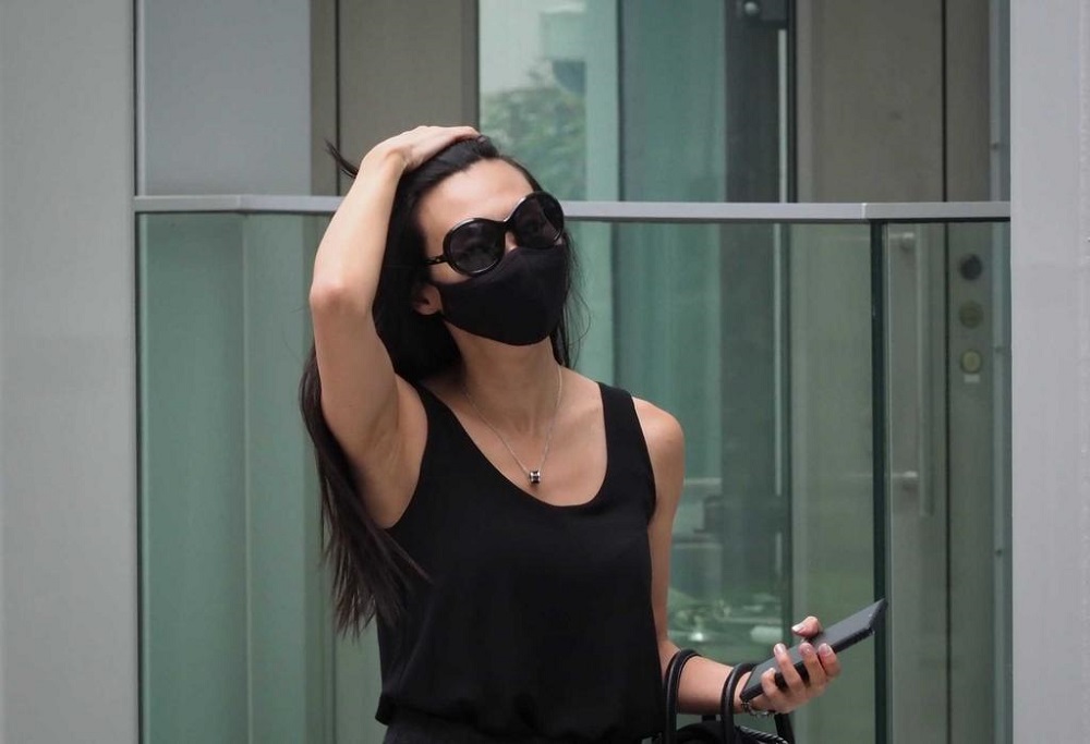 Former actress Jaime Teo arrives at the State Courts on March 9, 2021. u00e2u20acu201d TODAY pic