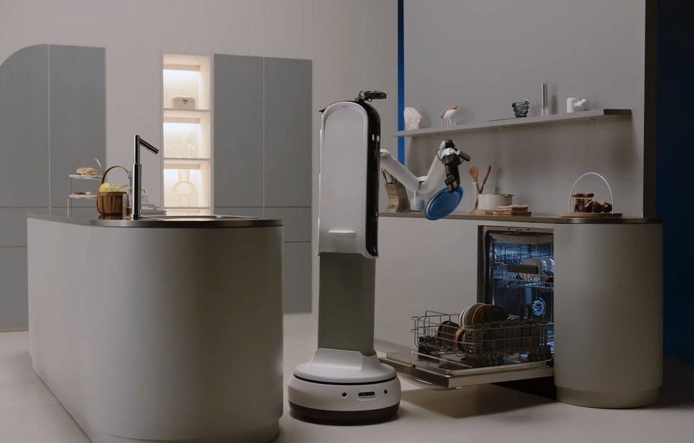 The Samsung Bot Handy is an intelligent robot that can pick up objects like cups and dishes and load them into the dishwasher. u00e2u20acu201d Picture courtesy of Samsung 