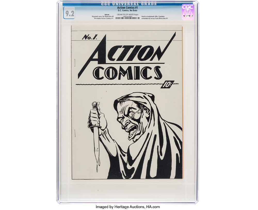 One of the rare prototypes of u00e2u20acu02dcAction Comics No. 1u00e2u20acu2122 will be offered at Heritage Auctions in April. u00e2u20acu201d Picture courtesy of Heritage Auctions
