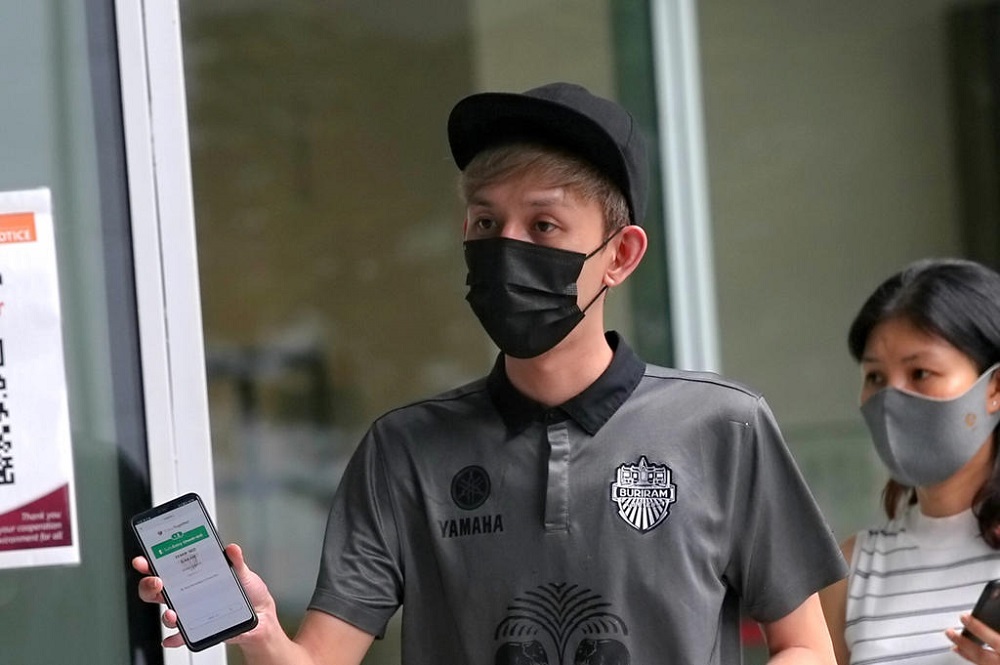 Teh Wee Wee (pictured), 33, pleaded guilty to one charge of voluntarily causing hurt to a person with whom he was in an intimate relationship. u00e2u20acu201d TODAY pic