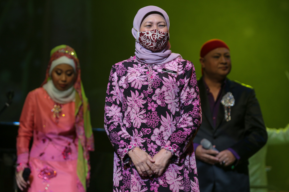 Minister of Tourism, Arts and Culture Datuk Seri Nancy Shukri is pictured at Istana Budaya March 31, 2021. u00e2u20acu201d Picture by Ahmad Zamzahuri