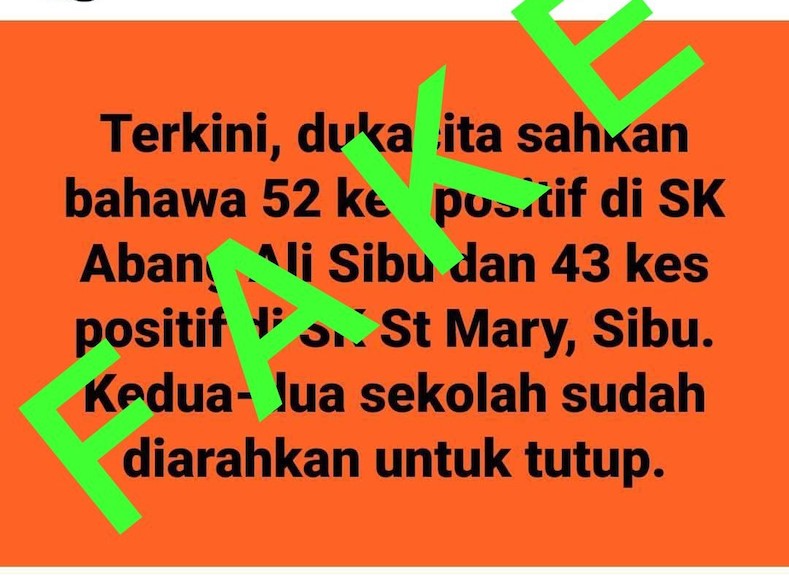 A screen grab of the fake news circulating on social media. u00e2u20acu201d Picture via Borneo Post Online
