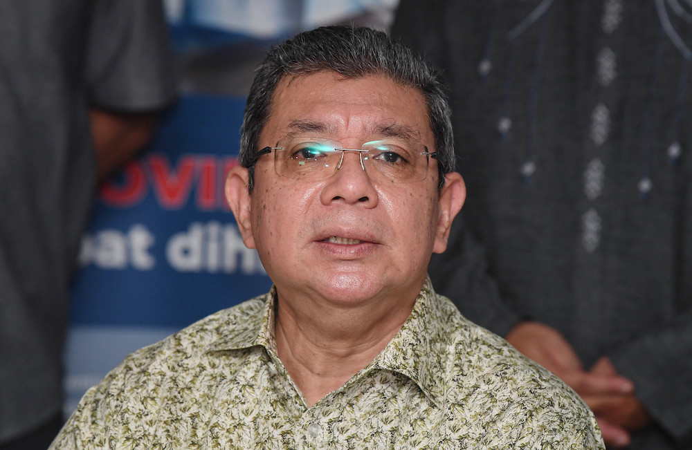Communications and Multimedia Minister Datuk Saifuddin Abdullah at a press conference during the 'Jelajah Malaysia Prihatin' programme at the Urban Transformation Centre (UTC) Sentul March 21, 2021. u00e2u20acu201d Bernama pic 