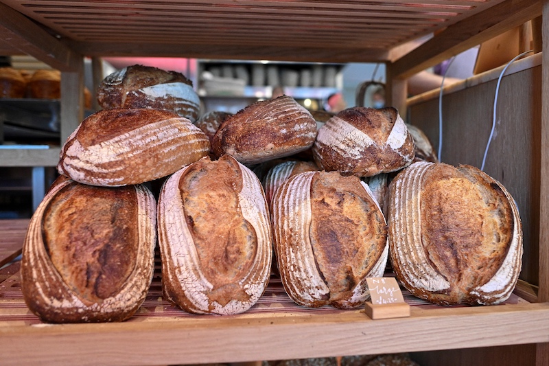 Freshly baked sourdough loaves on sale at the Sourdough Sophia bakery in north London March 18, 2021. u00e2u20acu201d AFP pic