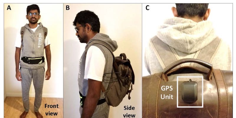 Intel has created a system integrated into a simple backpack that allows blind people to move around outside independently. u00e2u20acu201d Picture courtesy of Intel