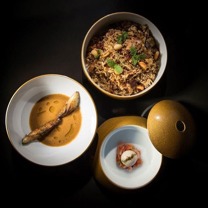 Country chicken biryani is elevated at Nadodi when served in a globe with three parts – Picture courtesy of Nadodi's Facebook