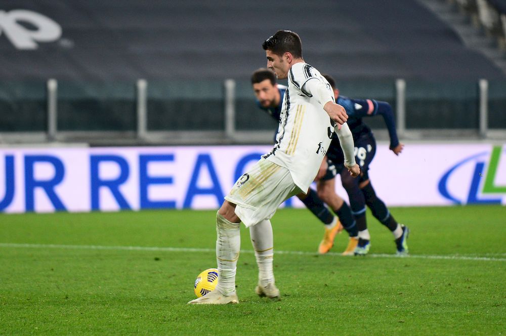 Juventusu00e2u20acu2122 Alvaro Morata scores their third goal from the penalty spot against Lazio during their Serie A match at Allianz Stadium, Turin, Italy, March 6, 2021. u00e2u20acu201d Reuters pic