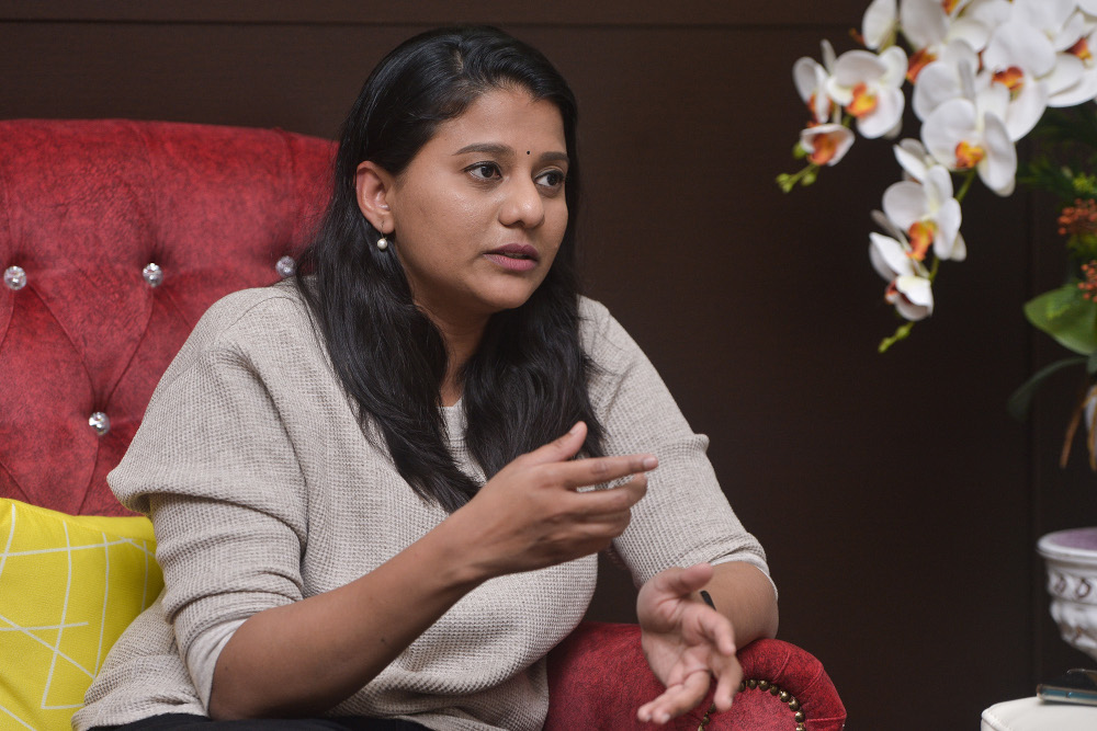 Dr Menaga Kaliyana Sundaram speaks to a Malay Mail reporter during a special interview in Shah Alam March 24, 2021. u00e2u20acu201d Picture by Miera Zulyana