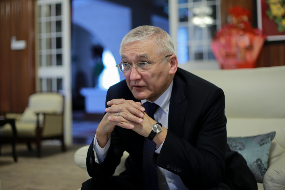 Special interview with the ambassador of the Russian Federation to Malaysia Naiyl M. Latypov at the Russia embassy in Kuala Lumpur, March 9, 2021. u00e2u20acu201d Picture by Ahmad Zamzahuri