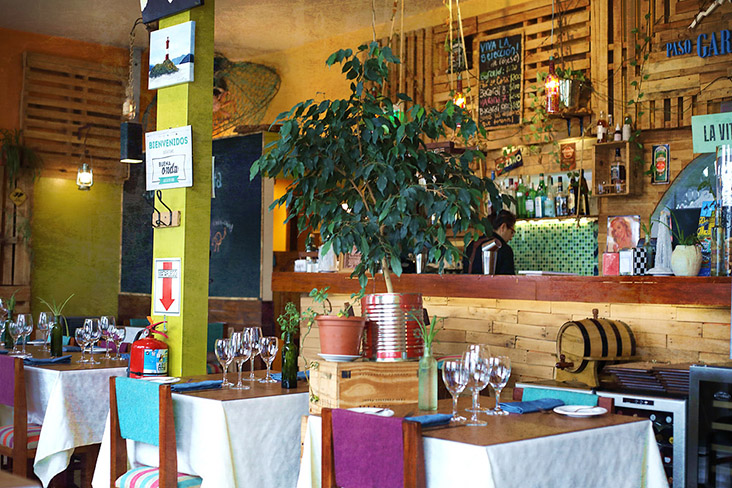 The colourful interior of Paso Garibaldi.