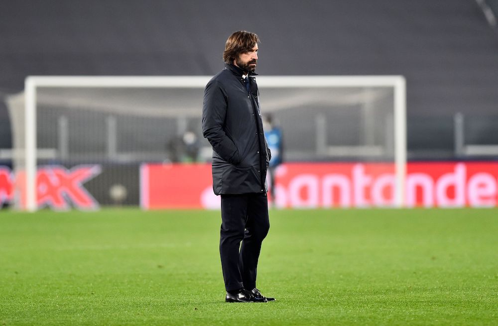 Juventus coach Andrea Pirlo before the Champions League match against FC Porto at the Allianz Stadium in Turin, March 9, 2021. u00e2u20acu201d Reuters picnn