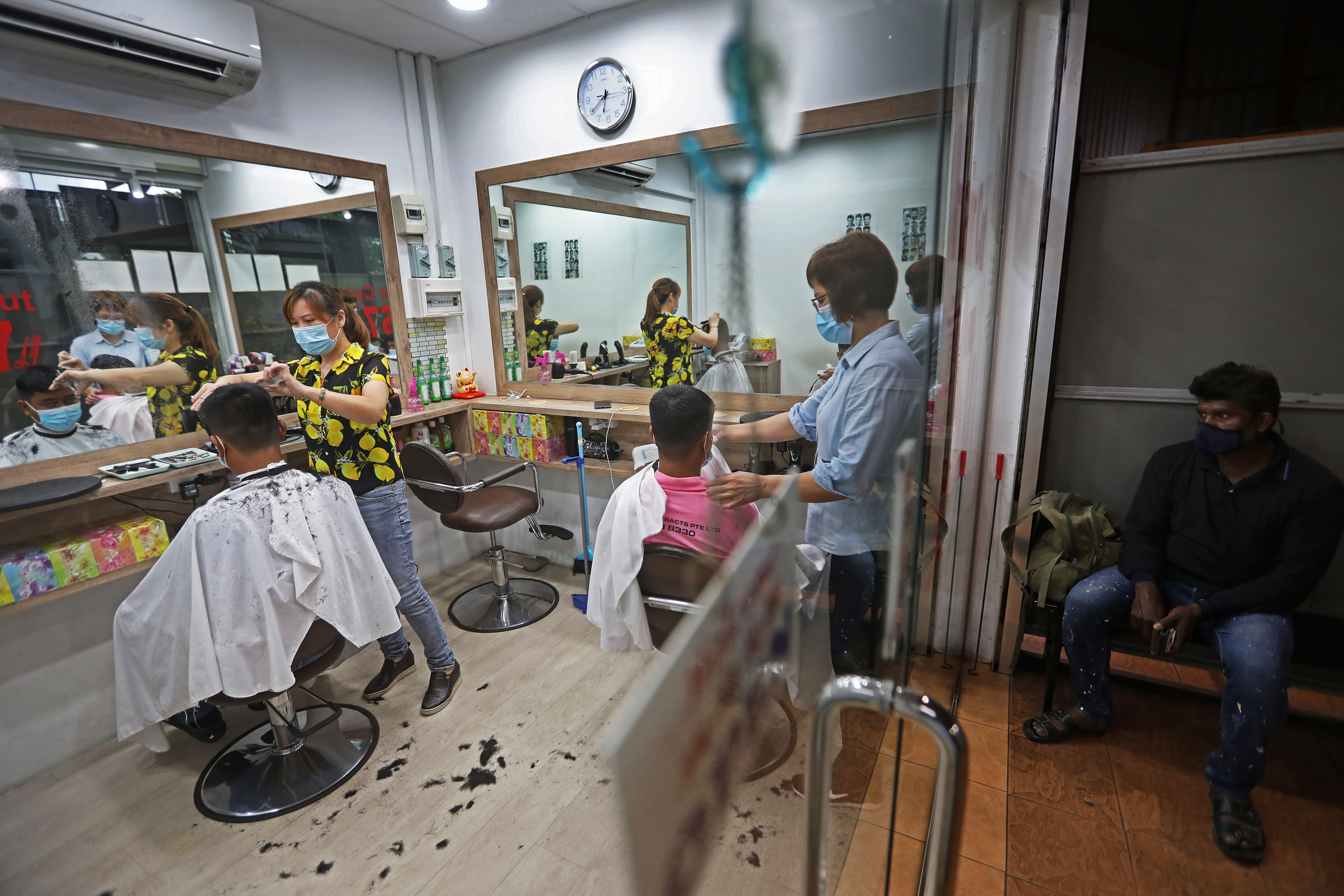 A barber shop at S11 @ Punggol. — Photo by Raj Nadarajan for TODAY