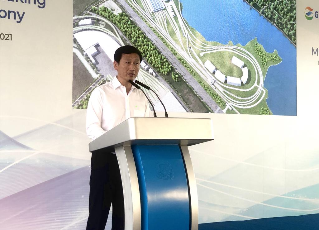 Transport Minister Ong Ye Kung, speaking at the groundbreaking ceremony for a train testing centre at Tuas on March 17, 2021. u00e2u20acu2022 TODAY pic