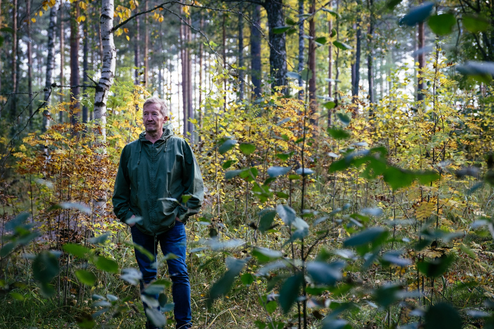 Mika Vanhanen poses for a picture in a forest area near Joensuu, Finland. — AFP pic