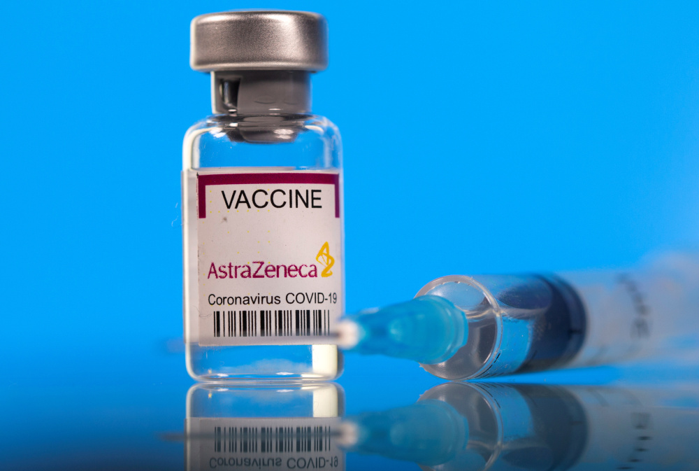 A vial labelled with the AstraZeneca coronavirus disease vaccine is seen in this illustration picture taken March 19, 2021. u00e2u20acu201d Reuters pic 