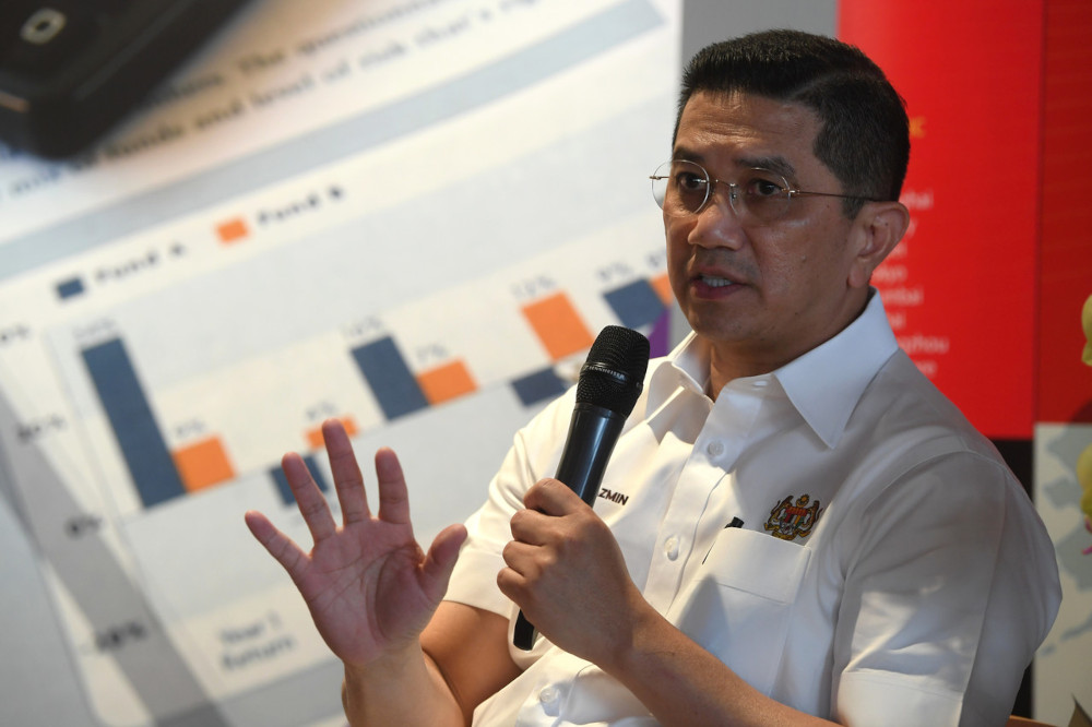 Datuk Seri Mohamed Azmin Ali speaks to the media after the launch of the Business Travellers Centre at the Kuala Lumpur International Airport in Sepang, March 23, 2021. u00e2u20acu201d Bernama pic 