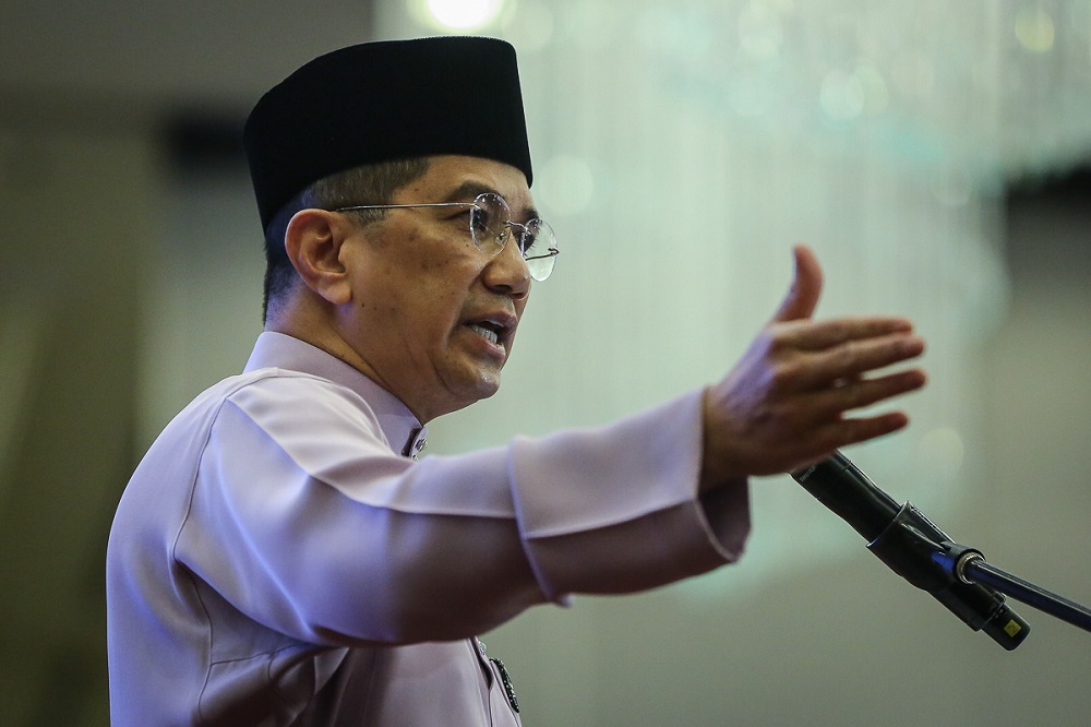 Datuk Seri Azmin Ali speaks during the Malaysia Prihatin Programme at Concorde Hotel in Shah Alam March 26, 2021. u00e2u20acu2022 Picture by Yusof Mat Isa
