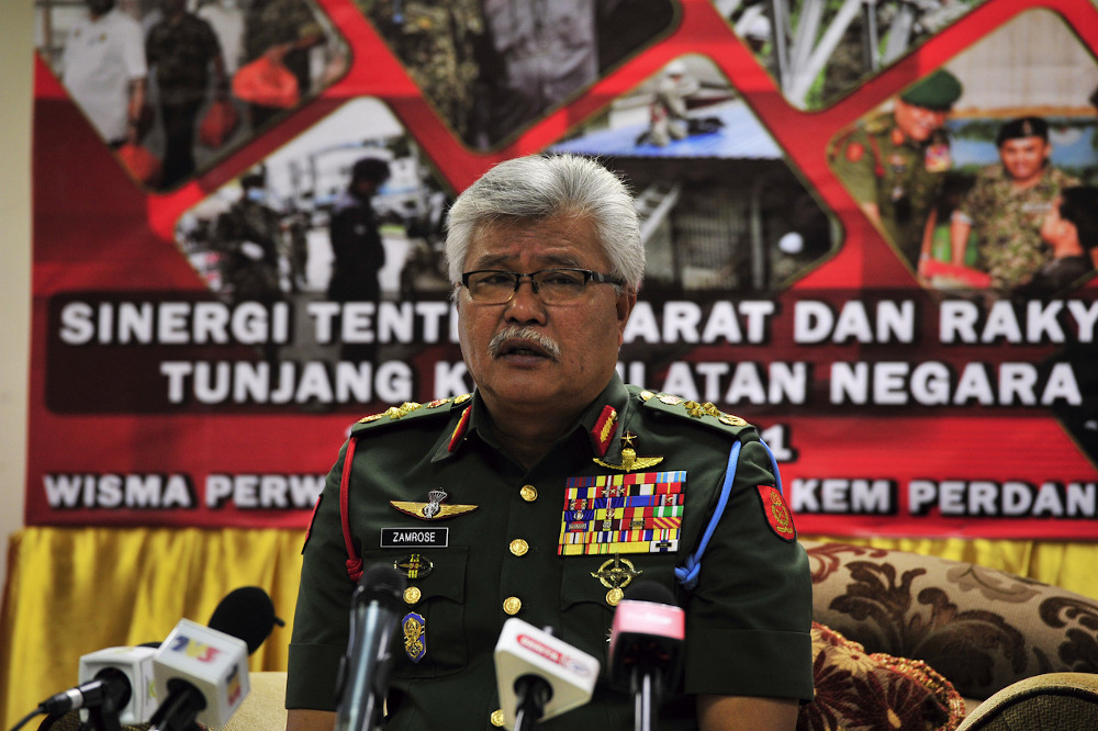 Army Commander General Tan Sri Zamrose Mohd Zain speaks during an exclusive interview in conjunction with the 88th Army Day at Kem Perdana Sungai Besi March 1, 2021. u00e2u20acu201d Bernama pic