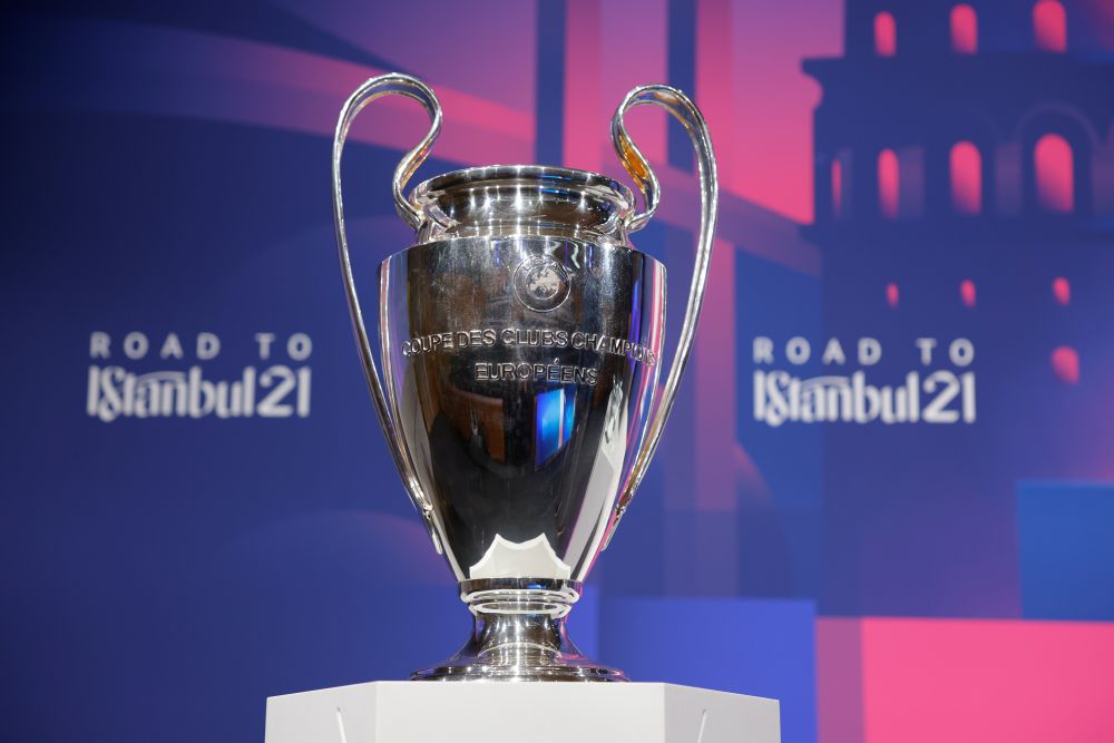 A general view of the Uefa Champions League trophy in Nyon, Switzerland March 19, 2021. u00e2u20acu2022 Reuters pic 