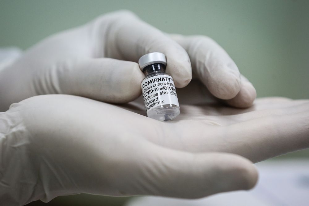 A nurse holds up a dose of the Covid-19 vaccine at the UiTM Hospital in Sungai Buloh March 2, 2021. u00e2u20acu201d Picture by Yusof Mat Isa