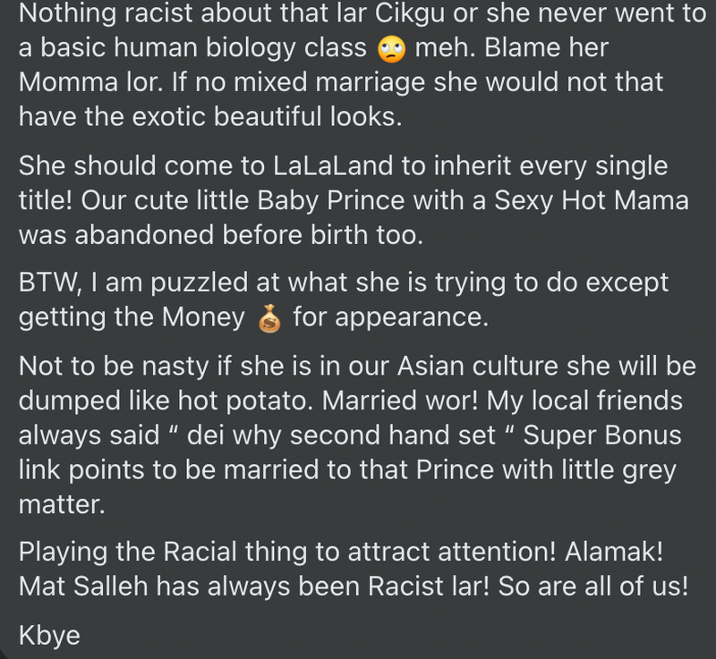 When a woman gleefully mocks another for being a divorcee, the world needs fixing. — Facebook screenshot