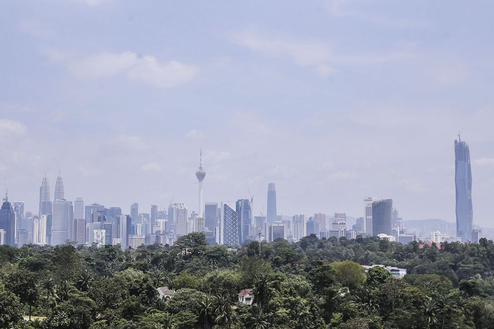 A general view of Kuala Lumpur shrouded in haze March 3, 2021. u00e2u20acu201d Picture by Hari Anggara