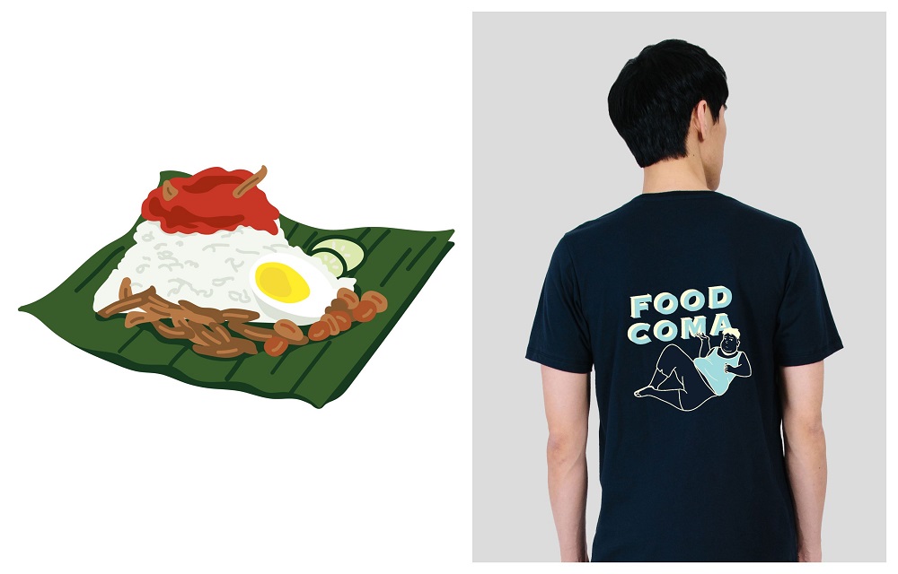 Lifestyle brand Oxwhite is launching nasi lemak t-shirts in response to the survey. u00e2u20acu2022 Pictures courtesy of Oxwhite