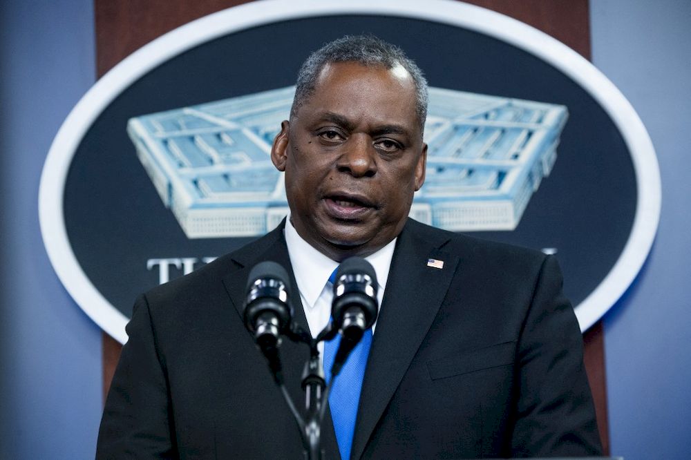 In this file photo Secretary of Defense Lloyd Austin speaks during a visit by US President Joe Biden to the Pentagon in Washington, DC, February 10, 2021. u00e2u20acu201d AFP pic