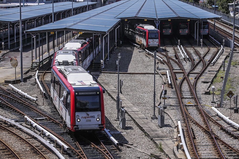 A general view of the Light Rail Transit (LRT) depot in Ampang March 9, 2021. u00e2u20acu2022 Picture by Hari Anggara