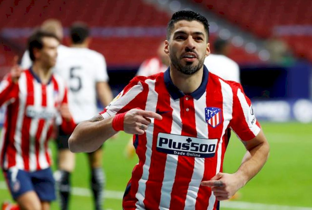 File picture shows Atletico Madridu00e2u20acu2122s Luis Suarez celebrates scoring their second goal against Valencia at Wanda Metropolitano, Madrid, January 24, 2021. u00e2u20acu201d Reuters pic