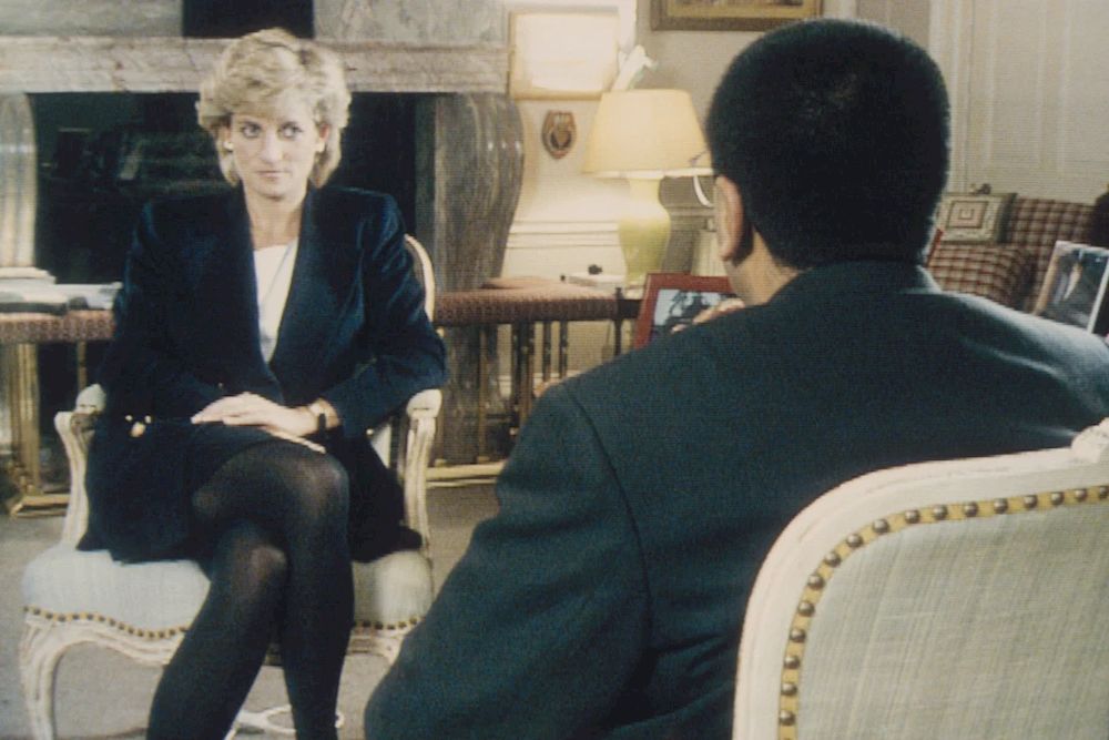 Martin Bashir interviews Princess Diana in Kensington Palace for the television program Panorama. u00e2u20acu201d Getty Images/AFP pic