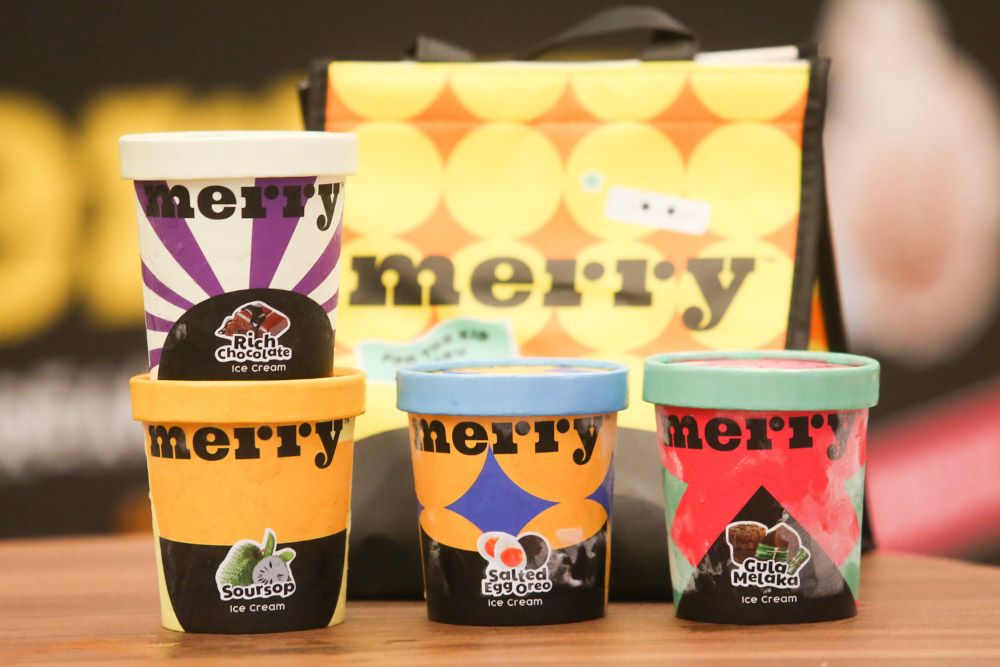 Merry Ice Cream’s unique local flavours. — Picture by Choo Choy May