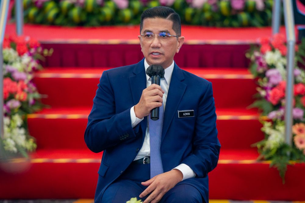Minister of International Trade and Industry Datuk Seri Mohamed Azmin Ali speaks to reporters at the Putrajaya International Convention Centre March 1, 2020. u00e2u20acu201d Picture by Shafwan Zaidon