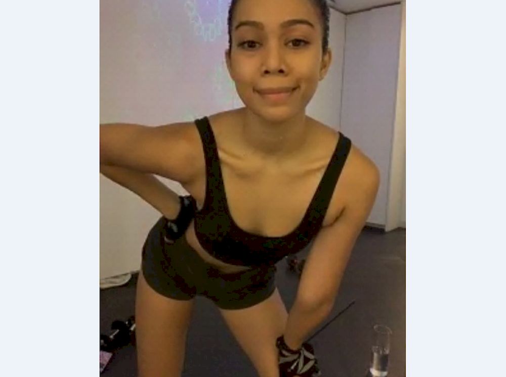 The popular fitness influencer clapped back at haters who made a fuss over her gym outfit. u00e2u20acu201d Picture from Instagram/Sharifah Sakinah