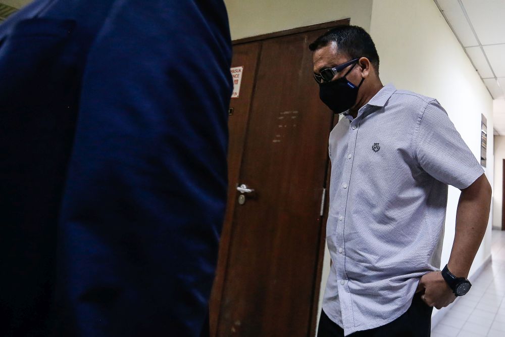 Sumardi Yazid arrives at the Butterworth Court Complex March 11, 2021. u00e2u20acu201d Picture by Sayuti Zainudin