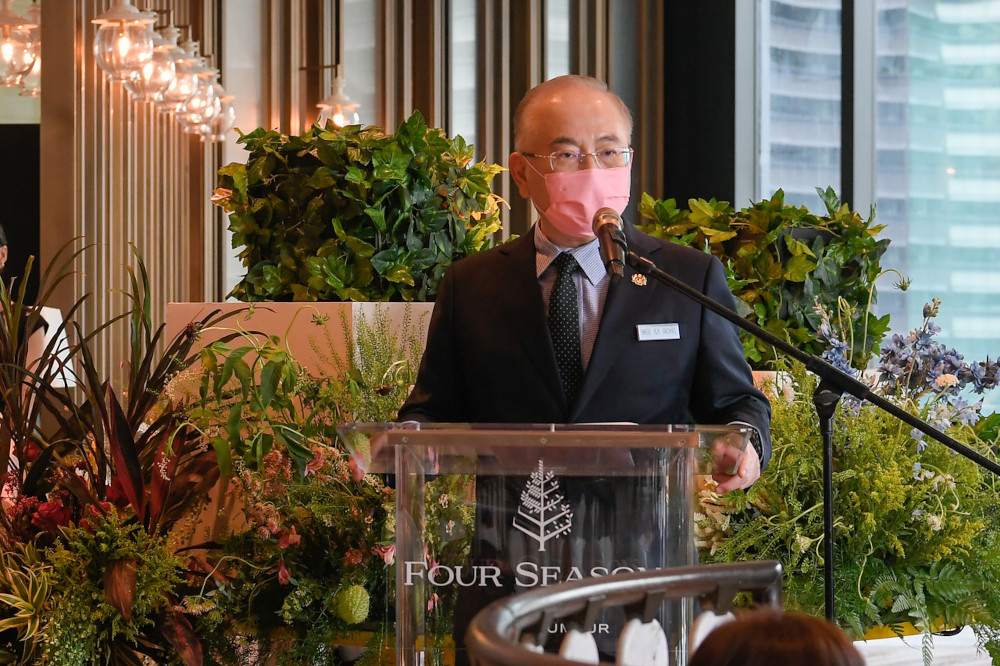 MCA president Datuk Seri Wee Ka Siong speaking at the launch of Callie Mask in Kuala Lumpur, March 29, 2021. u00e2u20acu201d Bernama pic