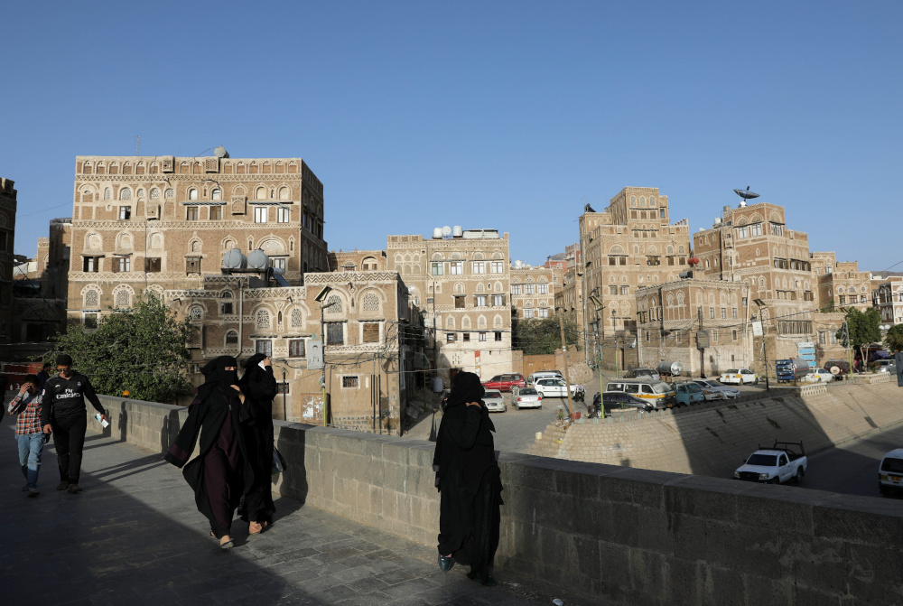 People walk in the old quarter of Sanaa, Yemen March 22, 2021. u00e2u20acu201d Reuters pic 