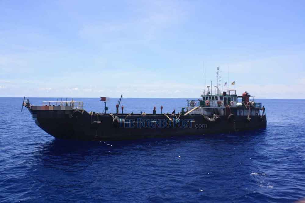 The seized oil tanker. u00e2u20acu201d Borneo Post Online pic