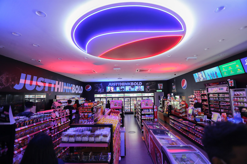 Enjoy interactive installations and Instagram-worthy photo opportunities at the new 7-Eleven x Pepsi store. u00e2u20acu201d Picture by Ahmad Zamzahuri