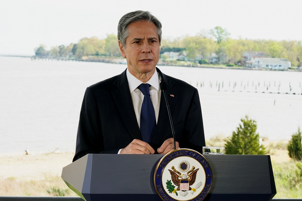 US Secretary of State Antony Blinken speaks about climate change at the Chesapeake Bay Foundation in Annapolis April 19, 2021. u00e2u20acu201d Reuters pic