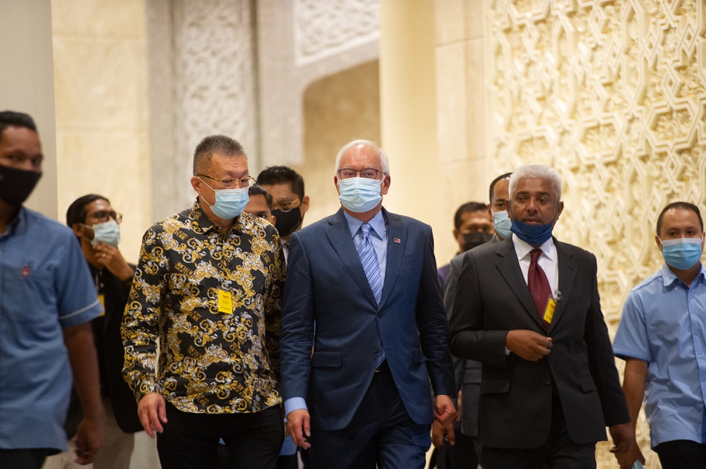Former prime minister Datuk Seri Najib Razak at the Court of Appeal in Putrajaya April 6, 2021. u00e2u20acu201d Picture by Shafwan Zaidon