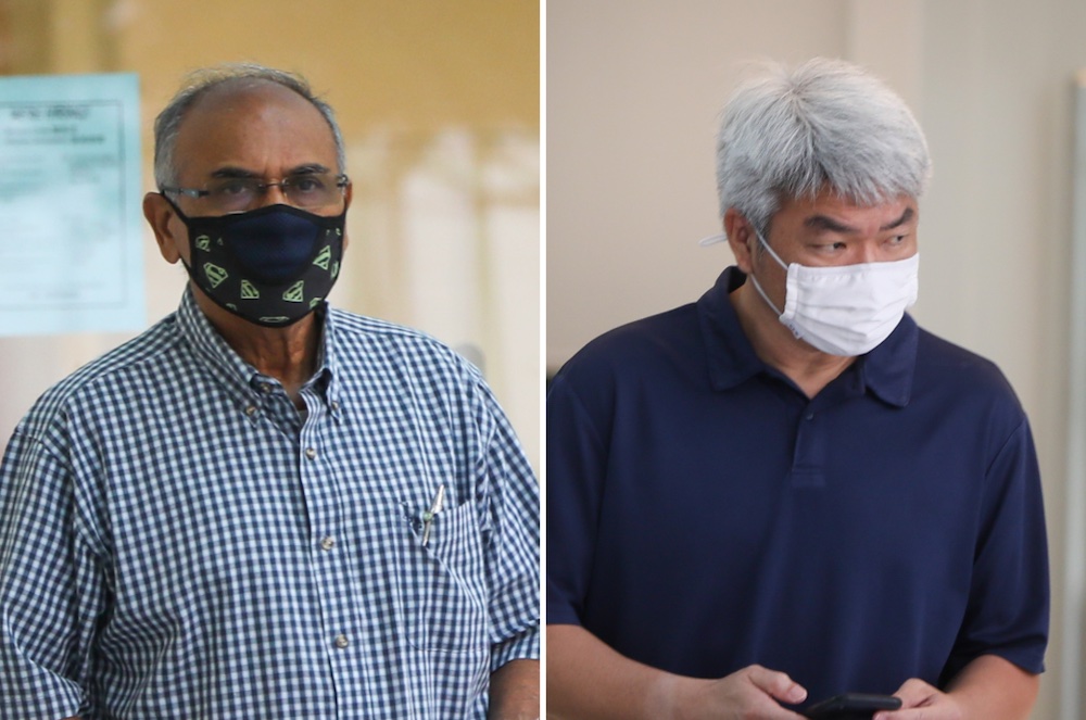 Teva Raj Palaniasamy (left) and Johnny Go Kau Chai allegedly accepted bribes in the form of a hotel stay in Macau. u00e2u20acu201d TODAY pic