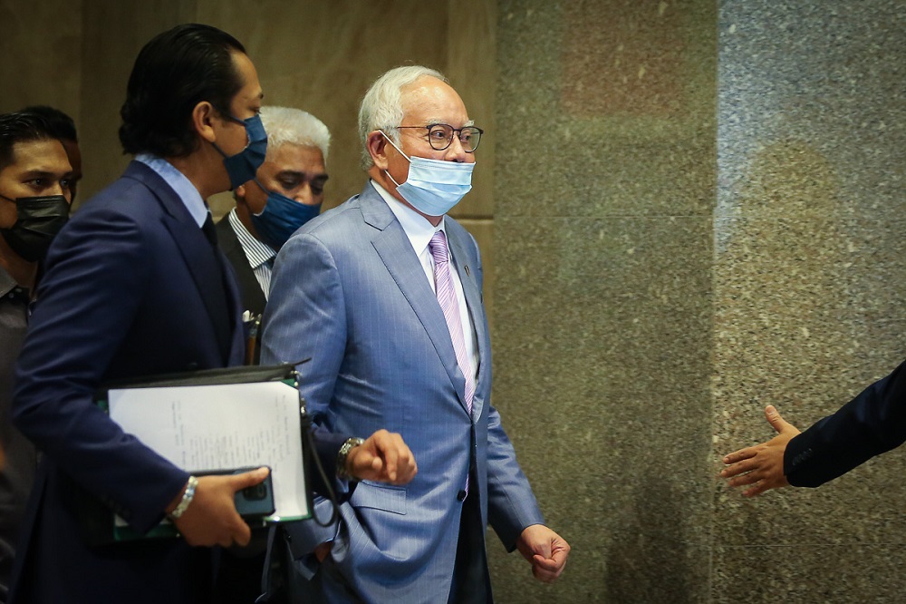 Former prime minister Datuk Seri Najib Razak arrives at the Court of Appeal in Putrajaya April 7, 2021. u00e2u20acu2022 Picture by Yusof Mat Isan