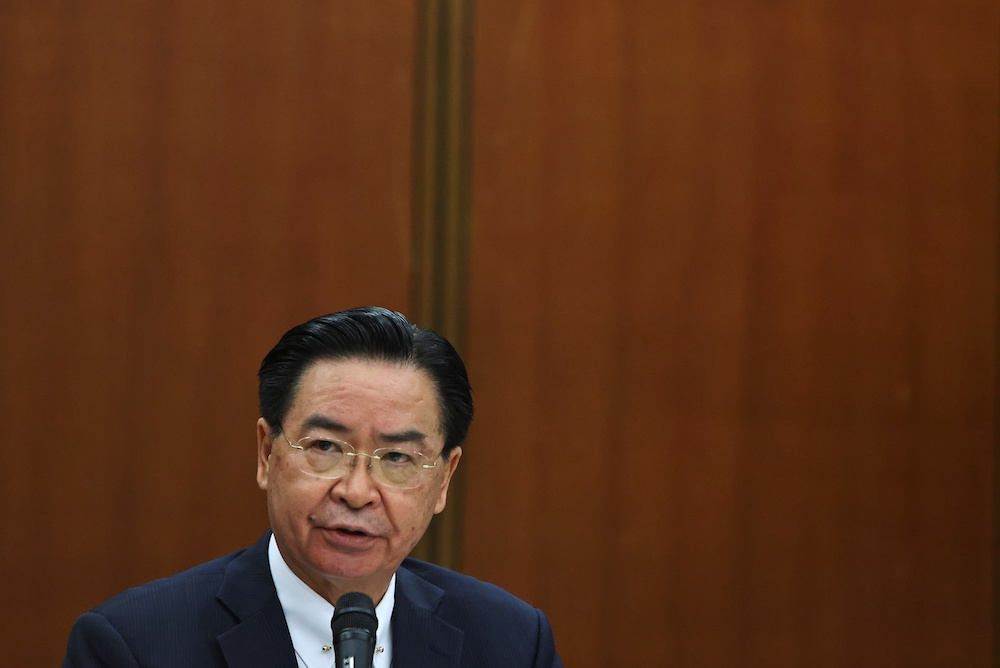 Taiwan Foreign Minister Joseph Wu attends a news conference for foreign journalists in Taipei, Taiwan April 7, 2021. u00e2u20acu201d Reuters pic