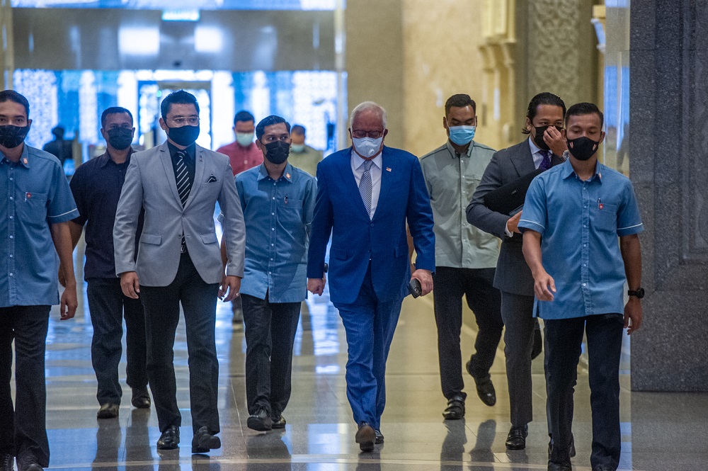 Former Prime Minister, Datuk Seri Najib Razak arrives at the Court of Appeal in Putrajaya April 15, 2021. u00e2u20acu201d Picture by Shafwan Zaidon