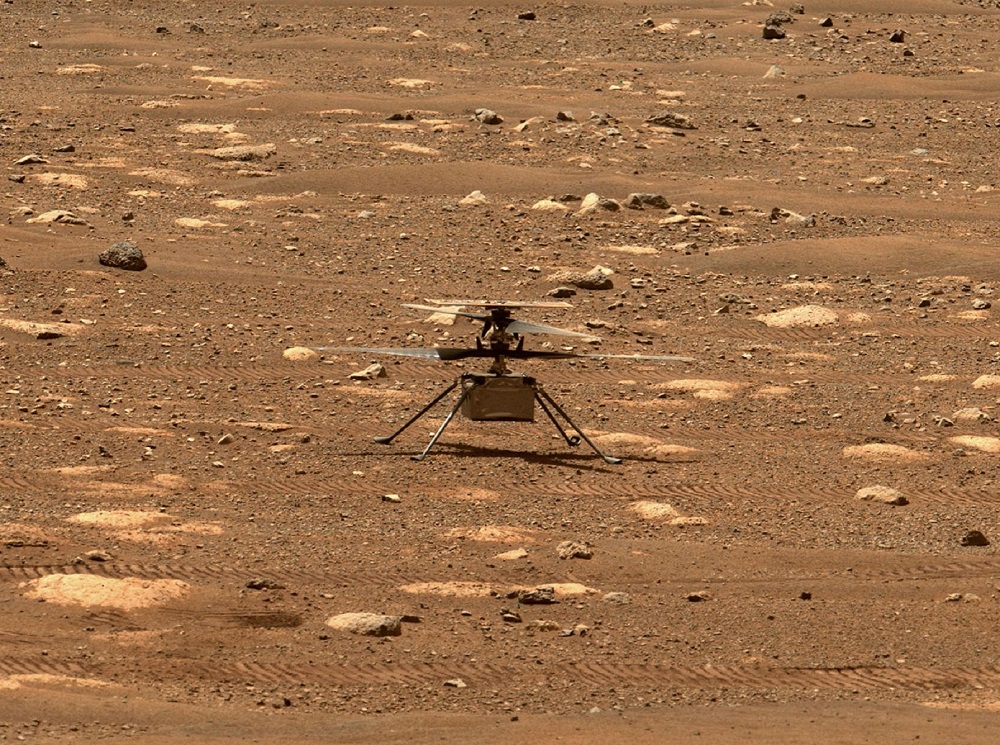 Nasa successfully flew its tiny helicopter Ingenuity on Mars early Monday, the first powered flight on another planet. u00e2u20acu201d Picture courtesy of Nasa/JPL-Caltech