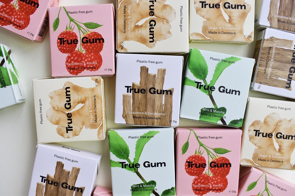 A new chewing gum made from plants and gum tree sap that is respectful of city streets and nature. Plastic u00e2u20acu201d and sugar-free, True Gum is a vegan and biodegradable alternative to regular gum. u00e2u20acu201d Picture courtesy of True Gum via ETX Studio