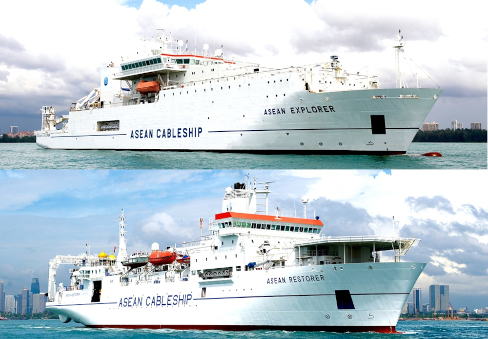 The core issue is the lack of required Malaysian-flagged vessels to carry out the undersea cable works. As a result, they had to rely on foreign vessels such as the Asean Explorer (Indonesian-flagged) and Asean Restorer (Singaporean-flagged) as pictured above. — Picture from Asean Cableship