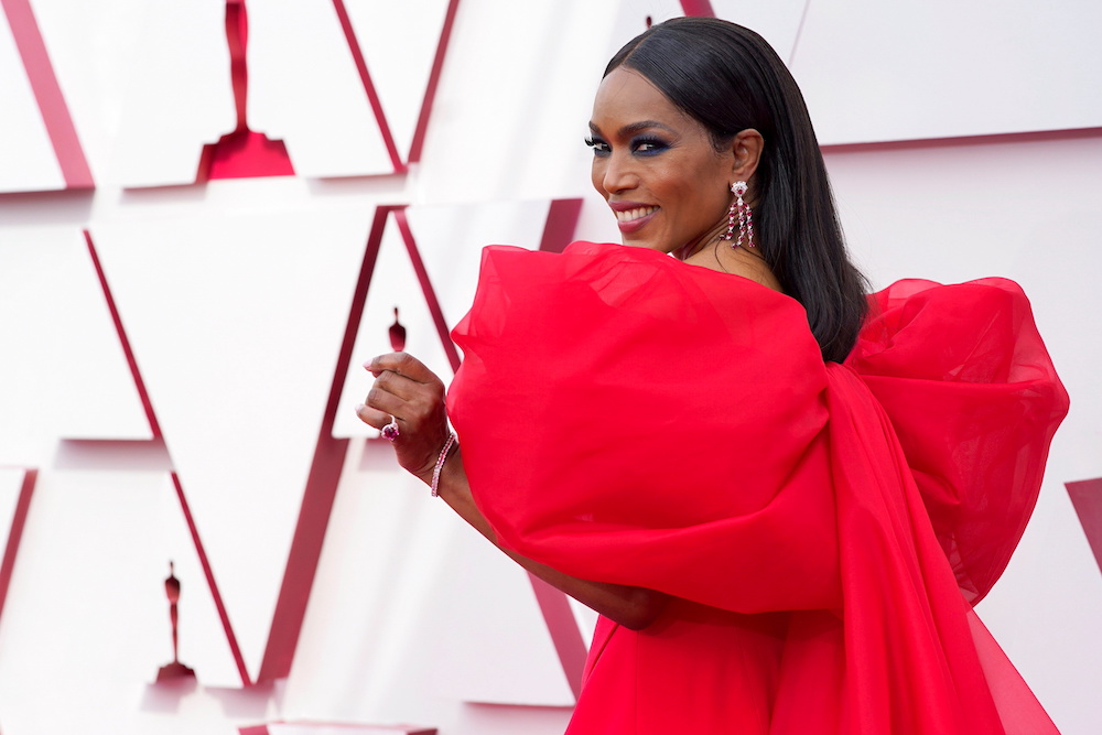 Angela Bassett arrives to the Oscars red carpet for the 93rd Academy Awards in Los Angeles April 26, 2021. — Chris Pizzello/Pool via Reuters