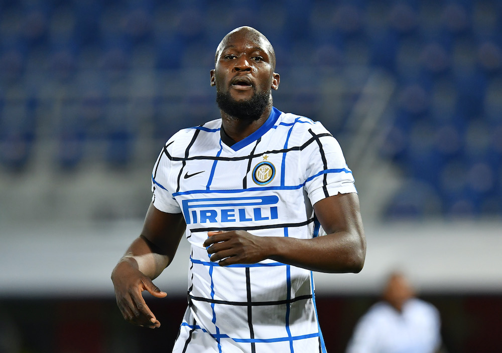 Inter Milanu00e2u20acu2122s Romelu Lukaku reacts during the match against Bologna at the Stadio Renato Dellu00e2u20acu2122Ara in Bologna, April 3, 2021. u00e2u20acu201d Reuters picnn